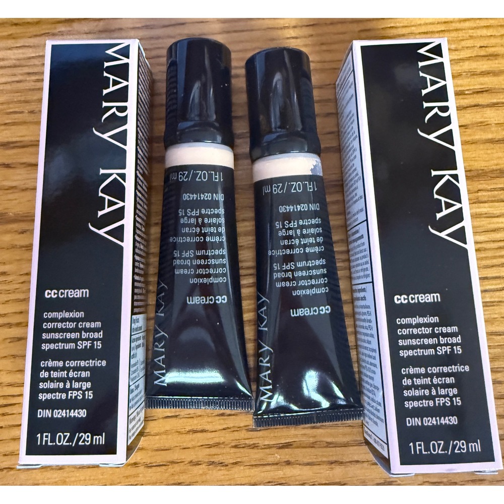 Lot of 2 Mary Kay CC Cream Sunscreen SPF 15 Light to Medium 1oz 072823